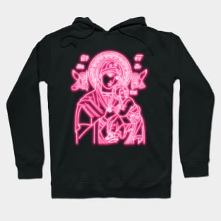 Pink Neon Virgin Mary Hoodie